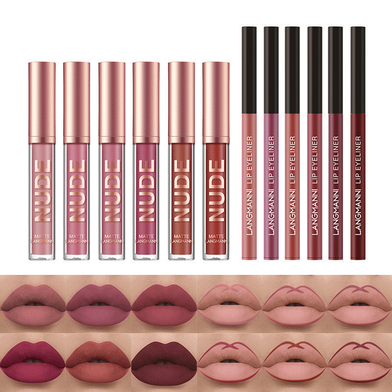 Lip Liner And Lipstick Makeup 12 Pcs Set 6 Matte Lipstick 6 Lip Liner Pens Waterproof Long Lasting Matte Lipstick Beauty Cosmetics Makeup Gift For Girls Lipstick Set Lip Liner And Lipstick Makeup 12 Pcs Set 6 Matte Lipstick 6 Lip Liner Pens Waterproof Long Lasting Matte Lipstick Beauty Cosmetics Makeup Gift For Girls Lipstick Set